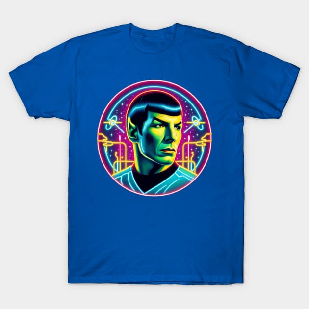 Spock - Ruminations In Neon T-Shirt by Tiger Mountain Design Co.